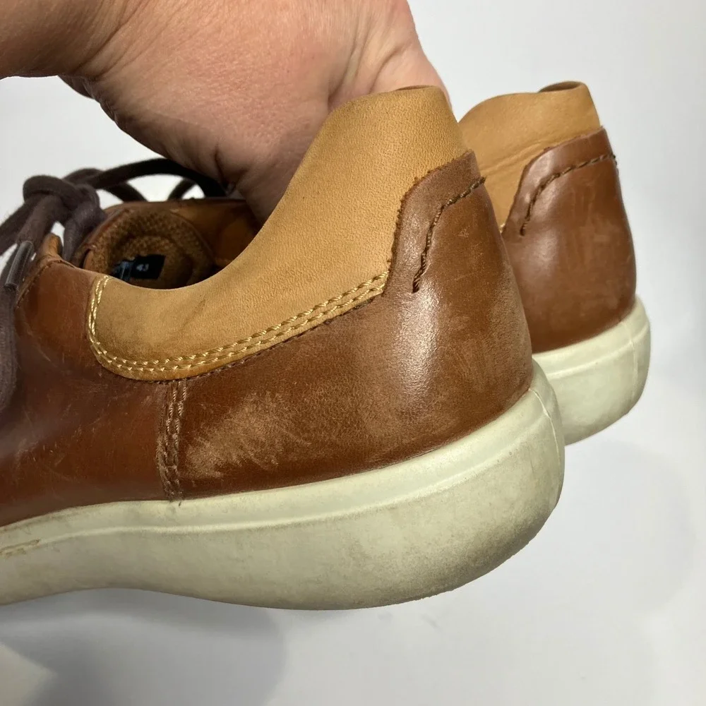 Ecco soft 7 brown leather sneakers men's size 43 US size 9‎ business casual